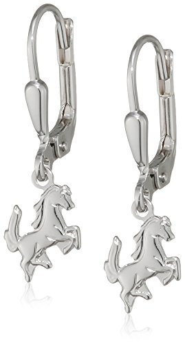 XAANA Mädchen-Ohrhänger Pferd aus 925er Sterlingsilber AMZ0408