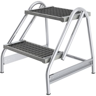 Aluminium-Arbeitspodest einseitig begehbar, 2 Stufen Arbeitshöhe bis ca. 2,50 m