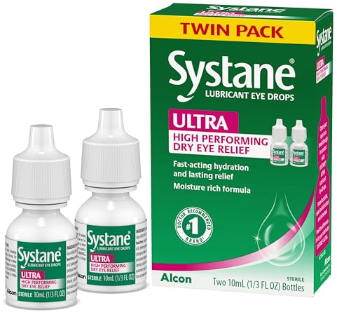 Systane Ultra Gleitmittel Eye Drops, 2 Stück 0,84 FL OZ (10 ml) Flasche