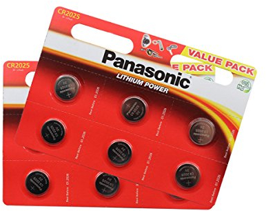 Panasonic CR2025 Lithium Knopfzellen Batterie 12 Stück im Blisterverpackung