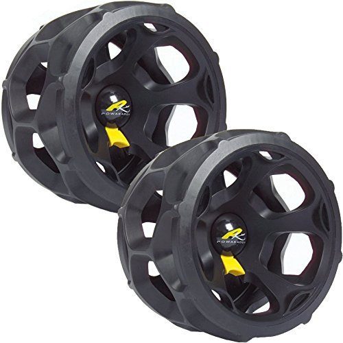 NEW 2015 POWAKADDY REPLACEMENT GOLF TROLLEY WINTER WHEELS X 2 (PAIR)
