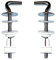 2 Stainless Steel Toilet Seat L- Shape A23 Adjustable Hinges Long Set Bath
