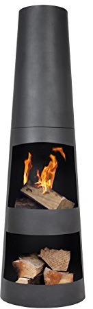 La Hacienda - Circo - Steel Chiminea - Patio Heater - Log Burner - Easy to Assemble - Black,