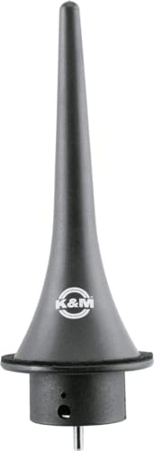 K&M 15224 Klarinettenkegel Schwarz Kunststoff - Kegel mit Filzring - für A- und B-Klarinette inkl. Kegeladapter