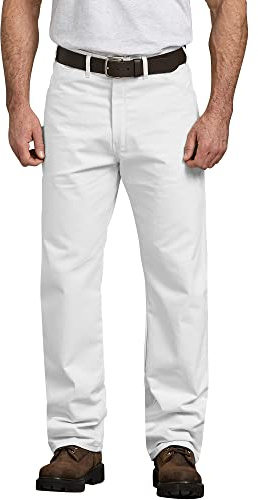 Dickies Pantalon Utilitaire de Peintre pour Homme, Coupe décontractée, Blanc, W36/L32