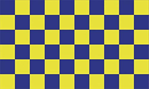 flaggenmeer® Flagge Karo Blau Gelb 80 g/m² ca. 90 x 150 cm
