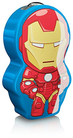 Philips Marvel Avengers Iron Man Children's Pocket Torch and Night Light with Integrated LED, 1 x 0.3 W
