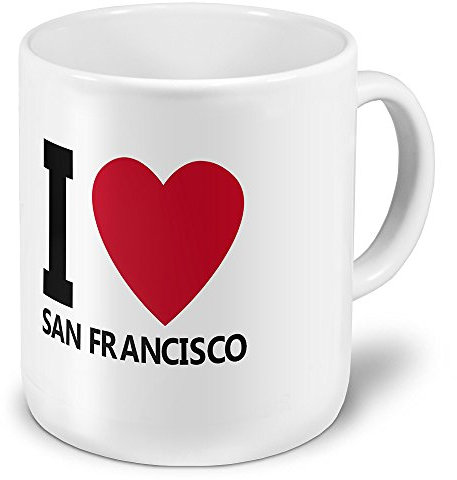 digital print XXL Jumbo-Städtetasse San Francisco - XXL Jumbotasse mit Design I Love San Francisco - Städte-Tasse, Städte-Krug, Becher, Mug