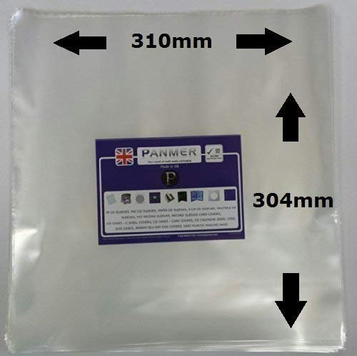 100 Inner 12 250 Gauge Polythene Record Sleeves Storage Vinyl Covers
