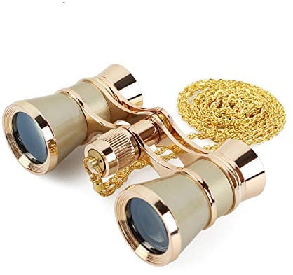 Aomekie Opernglas Theaterglas für Theater Konzert Pferderennen und Opera 3X Vergrößerung Fernglas Binoculars Feldstecher mit Kette