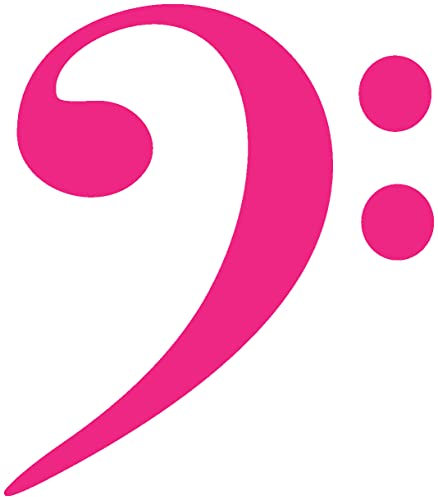 Samunshi® Bassschlüssel Wandtattoo 96 x 110cm pink
