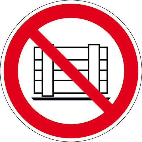 Betriebsausstattung24 Verbotsschild Abstellen oder Lagern verboten - Aluminium, geprägt - 31,5 cm Ø - Symbol Schild - P023