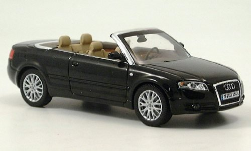 Audi A4 Cabriolet, met.-schwarz, Modellauto, Norev 1:43