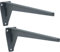 Gedotec 2X Schwerlastträger Winkel-Regalträger Tragkraft 150 kg | MIRA | Tiefe 480 mm | Stahl massiv grau | Schwerlast-Konsole Regalkonsole Metall Winkelkonsole für schwere Lasten & Regale