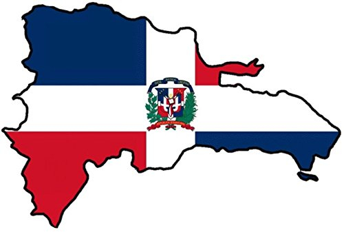 Werbetechnik Sotirios Papoutsis Auto Aufkleber DOMINIKANISCHE Republik Domrep Sticker Konturgeschnitten (ca. 11x8 cm)