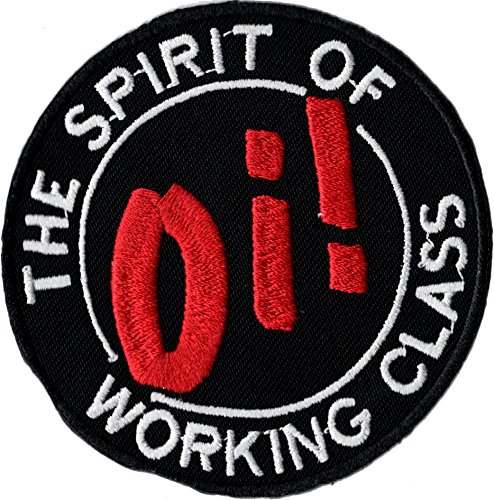 Aufnäher Arbeitsklasse Abzeichen - The spirit of working class, Oi! - Working class Patches zum aufbügeln l Aufbügler für alle Stoffe l Power to the people Sticker l 70x70mm