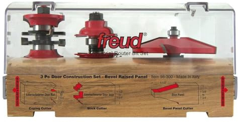 Freud 98-300: 3-teiliges Türkonstruktions-Bit-Set mit Spiral Cut, 2 Fluten aus Schnellarbeitsstahl