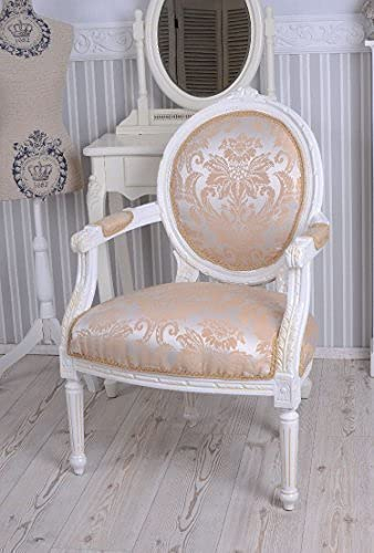 Armlehnstuhl Rokoko Sessel Vintage Stuhl Barockstil Polsterstuhl Polstersessel cat521d27 Palazzo Exklusiv
