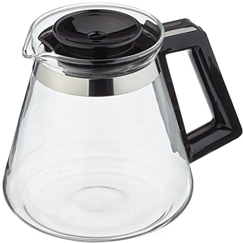 Melitta Verseuse en Verre Graduée, Capacité 1,25 Litre, Pour Cafetières à Filtres Aroma Signature, Aroma Signature DeLuxe et Style, Noir/Argent