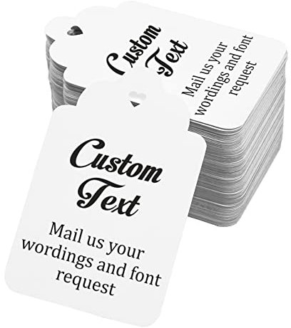 100 Stück nach Maß Hang-Tags personalisierte Hochzeitsbevorzugungs danke Geschenkanhänger