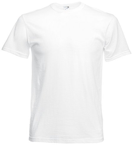 Fruit of the Loom Herren SS022M T-Shirt, Weiß (Weiß 30), Medium