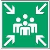 Schild Sammelstelle BGV A8/E11 Aluminium nachleuchtend 60x60 cm
