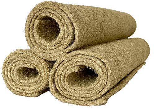 pemmiproducts Nager-Teppich aus 100% Hanf, 130 x 60 cm ca. 5 mm dick, 3er Pack (EUR 9,66/Stück), Nagermatte, Hanfmatte geeignet als Käfig Bodenbedeckung für Nagetiere und Kleintiere, Nagerteppich