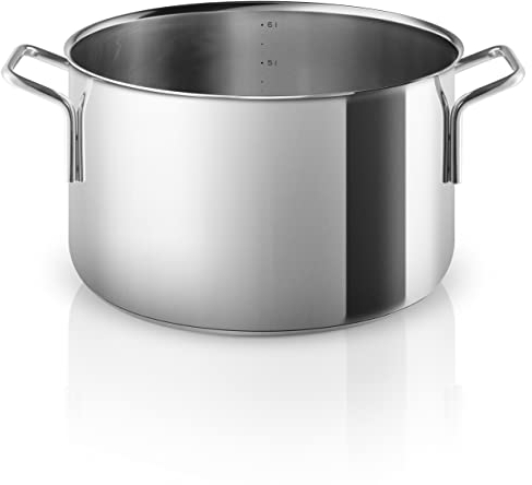 EVA TRIO | Kochtopf 6,5 l / 24 cm | Edelstahl | Pfannenmaterial gut für die tägliche Anwendung geeignet | Edelstahl