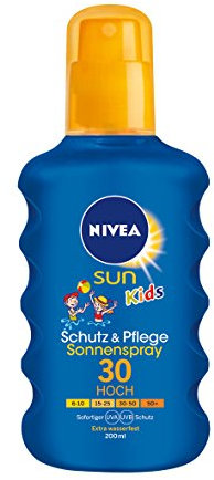 NIVEA SUN Sonnenspray für Kinder, Lichtschutzfaktor 30, 200 ml Sprühflasche, Kids Schutz & Pflege