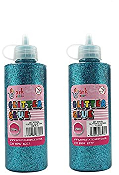 2 x Ark's Sparkling Glitter Glue - 120ml (Turquoise)