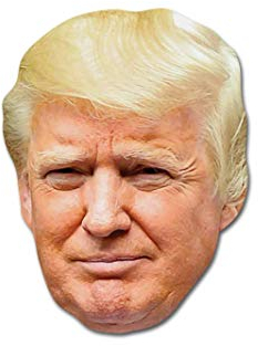 Star Cutouts SM251 Fun Cardboard Face Mask of Donald Trump. Great Talking Point, Fun for Events and Parties. Hand/A, Bronze