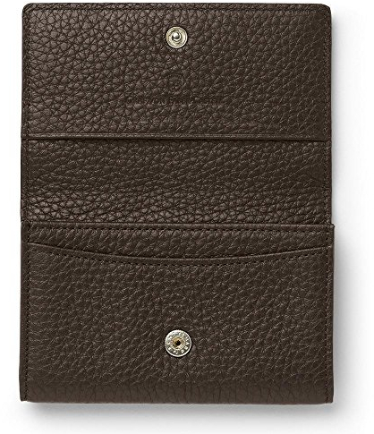 Graf von FABER-CASTELL 118700 - Visitenkartenetui Cashmere, Dunkelbraun, aus Kalbleder