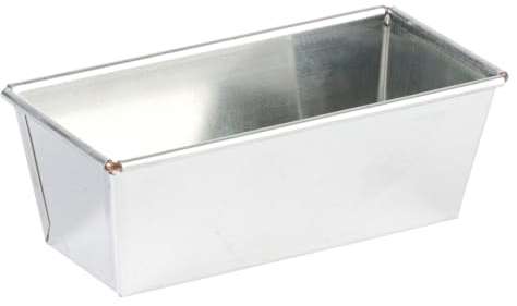 GOBEL - Gefaltete, drahtumrandete Cakeform - Weißblech - Recycelbares Material - 21 x 9 x 7 cm.