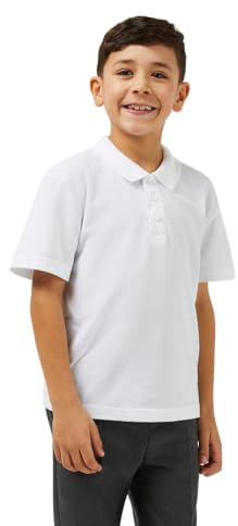 Trutex Unisex Short Sleeve Polo Shirt, White, Small