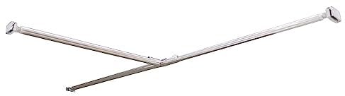 ONDÉE, Barre de retour 90cm, Solution de fixation pour associer deux parois de douche 8m, A associer à une barre de fixation murale horizontale, découpable