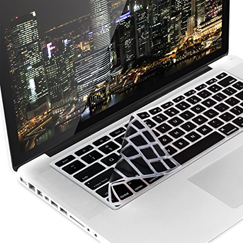 kwmobile Protector Compatible con Apple MacBook Air 13''/Pro Retina 13''/15'' (bis Mitte 2016) A1369, A1466, A1502, A1425, A1398 - Cubierta para Teclado inglés US QWERTY - Negro