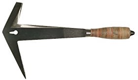 Stubai 275501 Marteau de Couvreur-Ardoisier Droite avec Manche en Cuir, Brun/argent, 350 mm