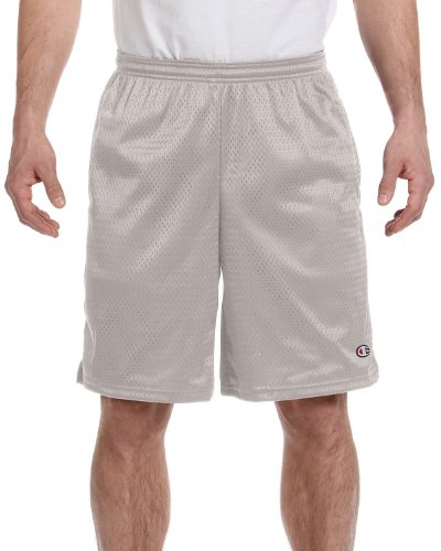 Champion Herren Shorts Lange Netz-shorts mit Taschen, Athletic Grau, S