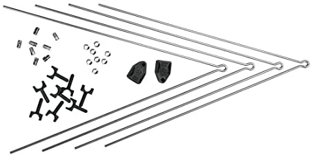 V-Strebenpaar SKS SECU Chromopl. VR+HR für Kunststoffbleche 10184, Silber (1 Stück)