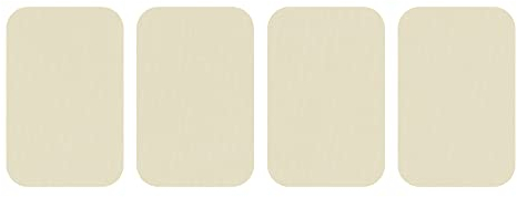 dalipo 05009 - Bügelflicken 4er-Pack, ca. 7,6x4,9cm, cremefarben