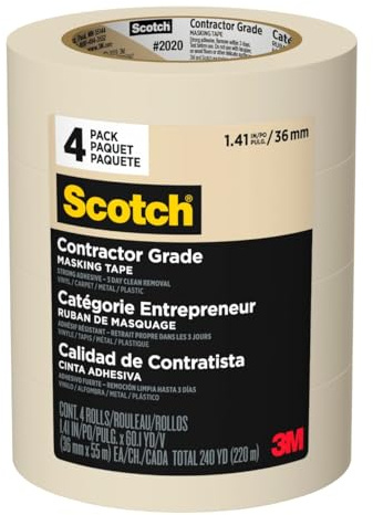 Scotch 2020-36EP4 Abdeckband für Contractor Grade, hautfarben, 1.41 Width