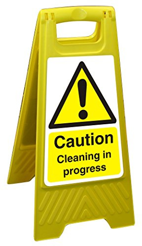 Seco Caution Cleaning in Progress Floor Standing Sign, 300mm x 600mm - Polypropylene