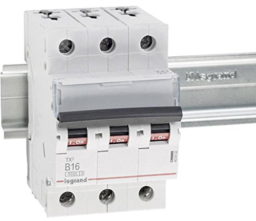 LEGRAND, TX3 Leitungsschutzschalter C-Charakteristik, 16A, 3-polig, 6kA, 400VAC, 3 Teilungseinheiten, 403545