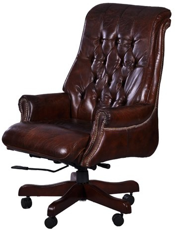 Bürosessel Belford Vintage-Cigar Büro Stuhl Drehstuhl
