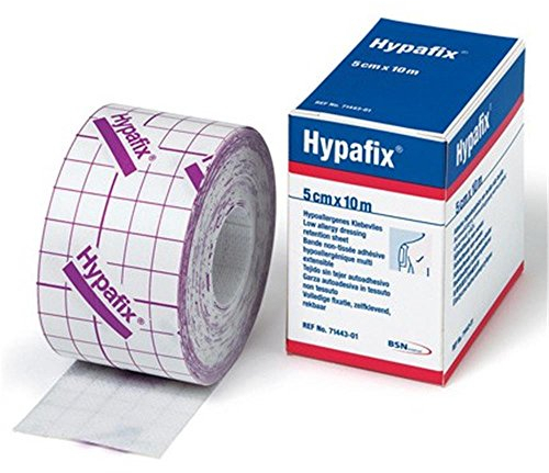 HYPAFIX Rouleau de rétention adhésif en tissu non tissé 5 cm x 10 m