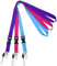 Wisdompro Schlüsselband Lang 3 Stück, Abnehmbarer Schlüsselbänder mit Schlüsselanhänger Clip Haken, Lanyard für Ausweise, Schlüssel (Violett/Heißes Rosa/Hellblau)