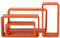 King Collection King Home m1106012/und Set 4 Stück Regal rechteckig abgerundet, Orange, 50 x 16 x 30h 45 x 16 x 25h 40 x 16 x 20h 35 x 16 x 15h