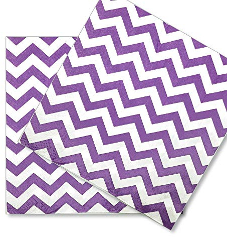 EinsSein 60x Servietten Wave 33x33cm Weiss-Flieder Geburtstag Hochzeit Taufe Tischdeko Papierservietten Gäste Serviette Konfirmation Tisch Deko Richtfest Party Polterabend Abschied Jugendweihe