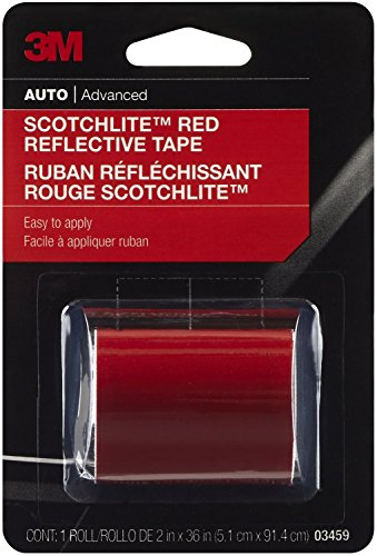 3M Scotchlite Reflective Tape, Red, 2 by 36-Inch Beschläge:, Polyethylenterephthalat (PET), Rot/Ausflug, einfarbig (Getaway Solids), 2 in. x, 3
