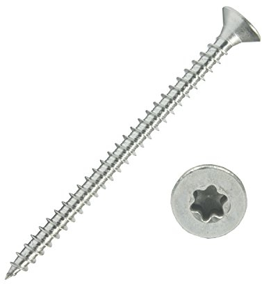 200 Stück Edelstahl-Schrauben 5x70 mm Vollgewinde Torx - Spanplattenschrauben mit Senkkopf - Holzschrauben/Holzbauschrauben - Werkstoff A2 VA V2A - Edelstahlschrauben/Universalschrauben TX25